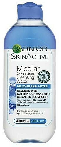 Woda micelarna do delikatnej skóry twarzy i oczu - Garnier SkinActive Micellar Cleansing Water — Zdjęcie N1