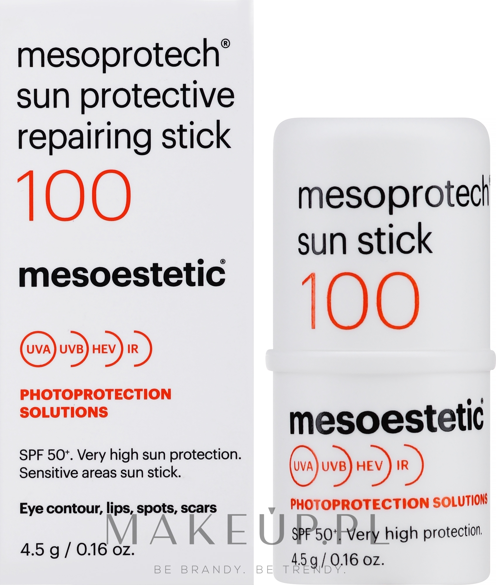 Ochronny sztyft przeciwsłoneczny z technologią Mesoprotech SPF 50+ - Mesoestetic Mesoprotech Sun Protective Repairing Stick SPF100+ — Zdjęcie 4.5 g