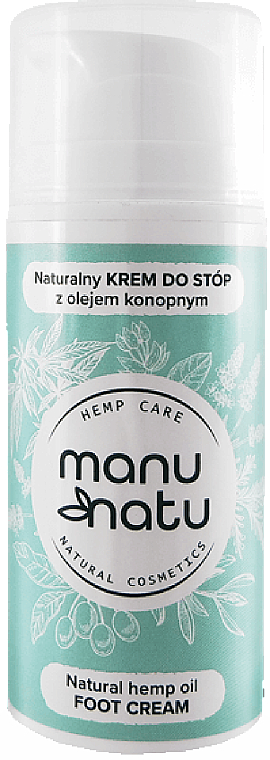 Naturalny krem do stóp z olejem konopnym - Manu Natu Natural Hemp Oil Foot Cream — Zdjęcie N1