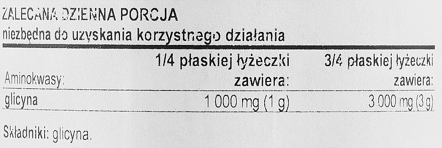 Aminokwas Glicyna w proszku - Now Foods Glycine Pure Powder — Zdjęcie N3