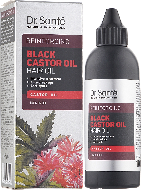 Olejek do włosów - Dr Sante Black Castor Oil Hair Oil — Zdjęcie N2