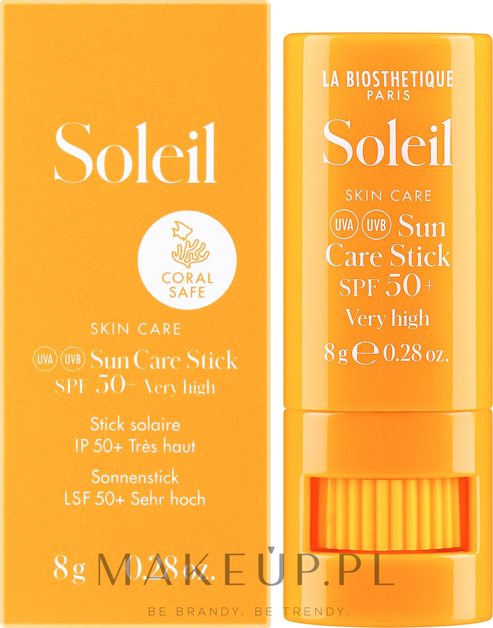Sztyft z filtrem przeciwsłonecznym SPF50 - La Biosthetique Soleil Sun Care Stick SPF50+ — Zdjęcie 8 g