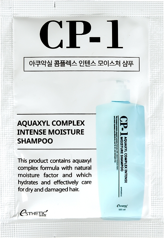 Nawilżający szampon do włosów - Esthetic House CP-1 Aquaxyl Complex Intense Moisture Shampoo (próbka) — Zdjęcie N1