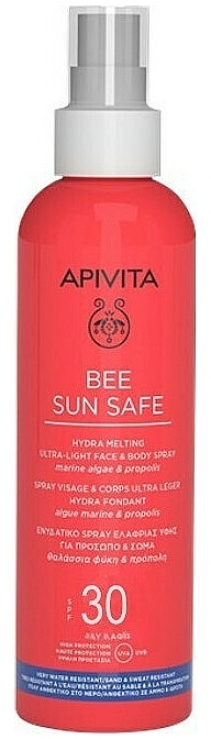 Przeciwsłoneczny spray do twarzy i ciała - Apivita Bee Sun Safe Hydra Melting Ultra Light Face & Body Spray SPF30 — Zdjęcie N1