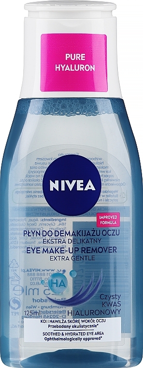 Woda oczyszczająca do wrażliwej skóry wokół oczu - NIVEA Gentle Eye Make-up Remover Purified Water — Zdjęcie N1