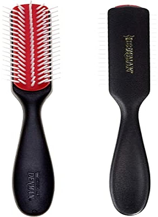 Szczotka do włosów D143, czarno-czerwona - Denman Small Styling Brush — Zdjęcie N1