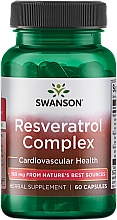 Suplement diety wspomagający kontrolowanie wagi 180 mg, 60 szt. - Swanson Resveratrol Complex — Zdjęcie N1