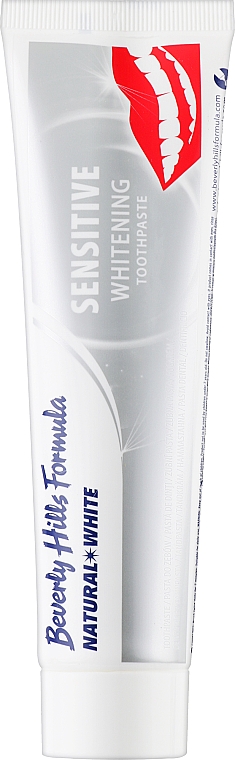 Wybielająca pasta do wrażliwych zębów - Beverly Hills Formula Natural White Sensitive Whitening Toothpaste — Zdjęcie N1