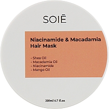 Kup Nawilżająca maska na porost włosów z niacynamidem i olejem makadamia - Soie Niacinamide & Macadamia Hair Mask