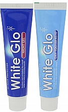 Zestaw do czyszczenia zębów z zieloną szczoteczką - White Glo Night & Day Toothpaste (t/paste/65ml + t/gel/65ml + toothbrush) — фото N3