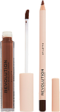 Zestaw do makijażu ust - Makeup Revolution Lip Contour Kit Stiletto (lip/gloss/3ml + lip/pencil/1g) — Zdjęcie N3