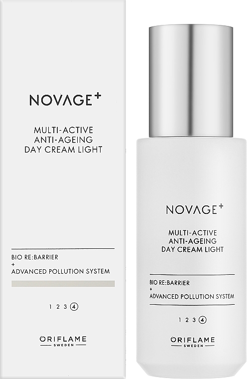 Multiaktywny lekki krem przeciwstarzeniowy na dzień - Oriflame Novage+ Multi-Active Anti-Ageing Day Cream Light — Zdjęcie N2