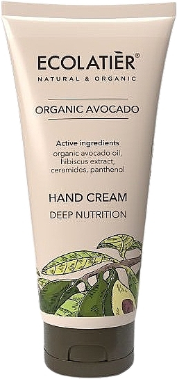 Krem do rąk Awokado - Ecolatier Hand Cream Deep Nutrition Organic Avocado — Zdjęcie N1