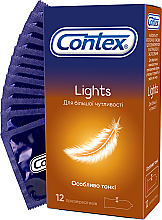Kup PRZECENA! Bardzo cienkie prezerwatywy lateksowe z silikonowym lubrykantem, 12 szt. - Contex Lights *
