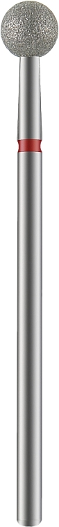 Frez diamentowy, kulka, czerwony, 5 mm - Staleks PRO Expert Diamond Nail Drill Bit Ball Red Head 5 mm — Zdjęcie N1
