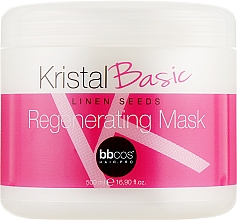 Regenerująca maska do włosów - BBcos Kristal Basic Linen Seeds Regenerating Mask — Zdjęcie N1