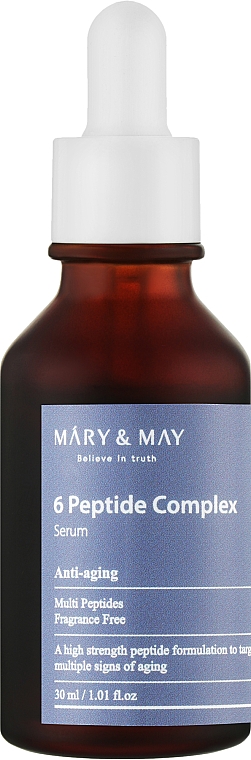 Serum do twarzy z kompleksem peptydowym - Mary & May 6 Peptide Complex Serum — Zdjęcie N1