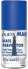 Matowy przezroczysty lakier do paznokci - Pupa Man Nail Perfector Matt Transparent Nail Polish — Zdjęcie N1