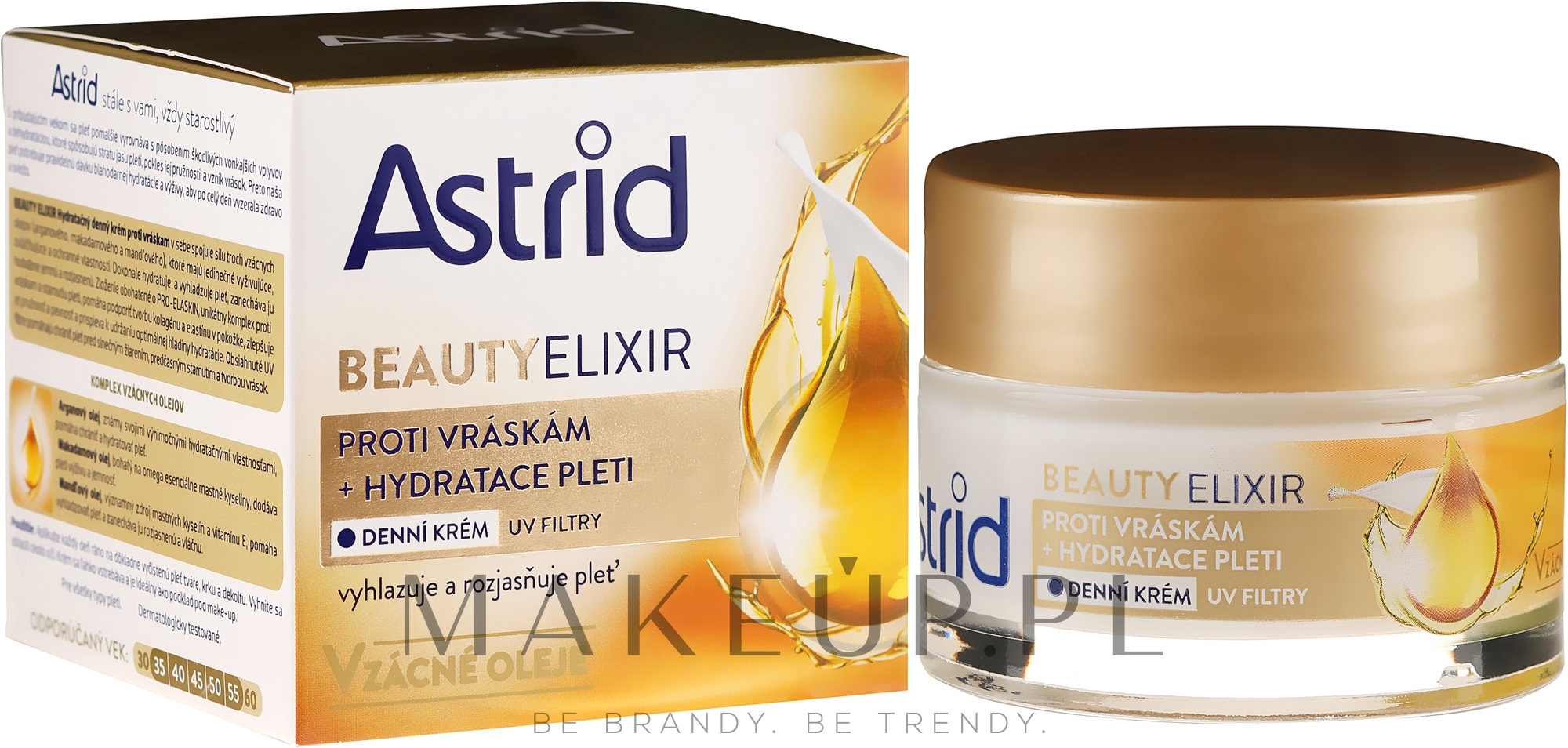 Nawilżający krem przeciwzmarszczkowy do twarzy na dzień - Astrid Beauty Elixir Moisturizing Anti-Wrinkle Day Cream — Zdjęcie 50 ml