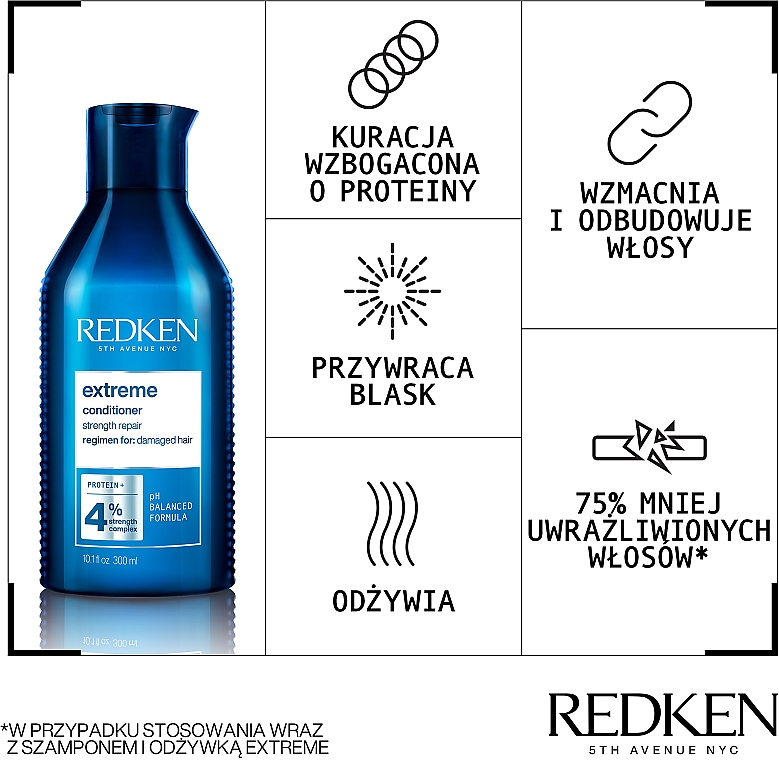 Odżywka do włosów słabych i zniszczonych - Redken Extreme Conditioner — Zdjęcie N7