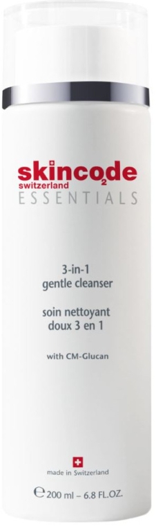 Delikatny preparat oczyszczający 3 w 1 do twarzy - Skincode Essentials 3 In 1 Gentle Cleanser — Zdjęcie N1