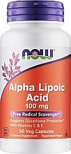 Kwas alfa-liponowy z witaminami C i E, 100 mg - Now Foods Alpha Lipoic Acid  — Zdjęcie N2