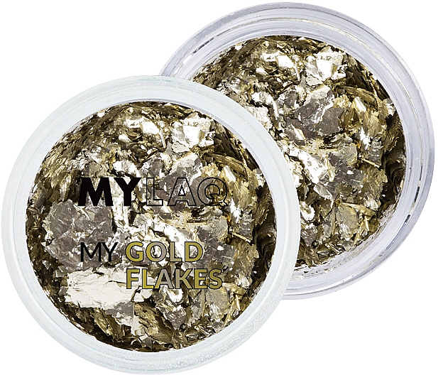 Płatki złota do stylizacji paznokci - MylaQ My Gold Flakes — Zdjęcie N1