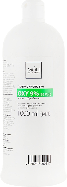 Emulsja utleniająca 9% - Moli Cosmetics Oxy 9% (30 Vol.) — Zdjęcie N2
