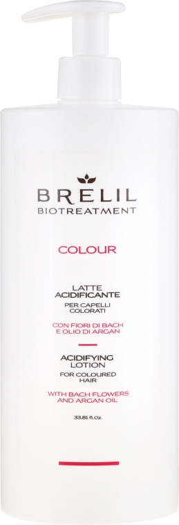 Kwasowe mleczko do włosów farbowanych - Brelil Bio Treatment Colour Acidifying Lotion For Coloured Hair — Zdjęcie N1