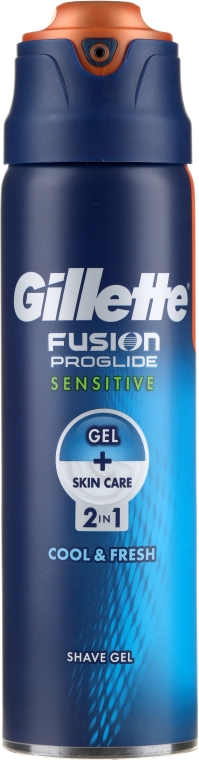 Chłodzący żel do golenia do skóry wrażliwej - Gillette Fusion ProGlide Sensitive Cool & Fresh Shave Gel — Zdjęcie N1