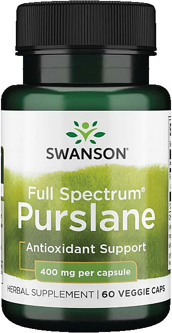 Suplement diety Portulaka, 400 mg - Swanson Full Spectrum Purslane  — Zdjęcie N2