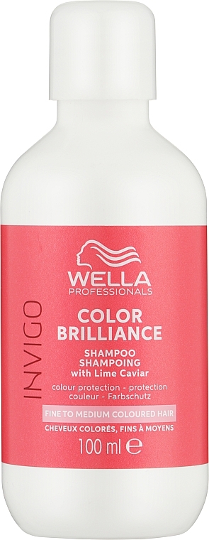 Ochronny szampon do włosów farbowanych, cienkich i normalnych - Wella Professionals Invigo Brilliance Fine Hair Shampoo — Zdjęcie N1