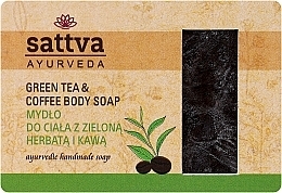 Mydło do ciała z zieloną herbatą i kawą - Sattva Green Tea & Coffee Body Soap — Zdjęcie N1