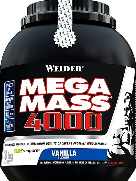 Gainer - Weider Mega Mass 4000 Vanilla — Zdjęcie N1