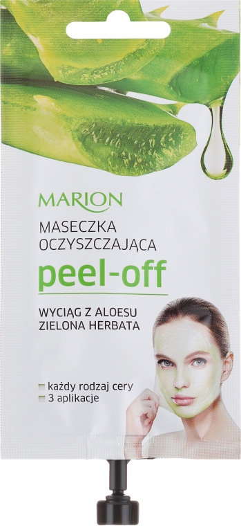 Oczyszczająca maska peel-off z wyciągiem z aloesu i zieloną herbatą - Marion — Zdjęcie N3