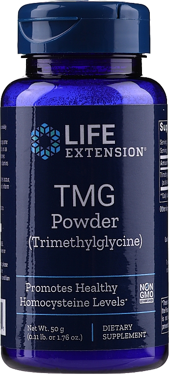 Proszek trimetyloglicyny - Life Extension TMG Powder Trimethylglycine — Zdjęcie N1