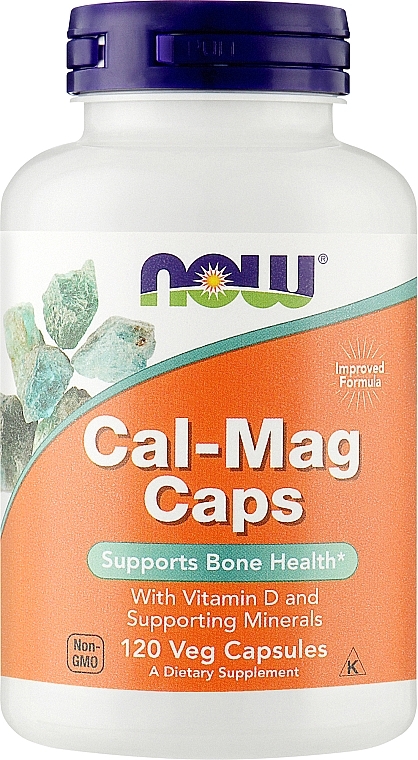 Wapń i magnez + mikroelementy na zdrowe kości - Now Foods Cal-Mag Caps — Zdjęcie N1