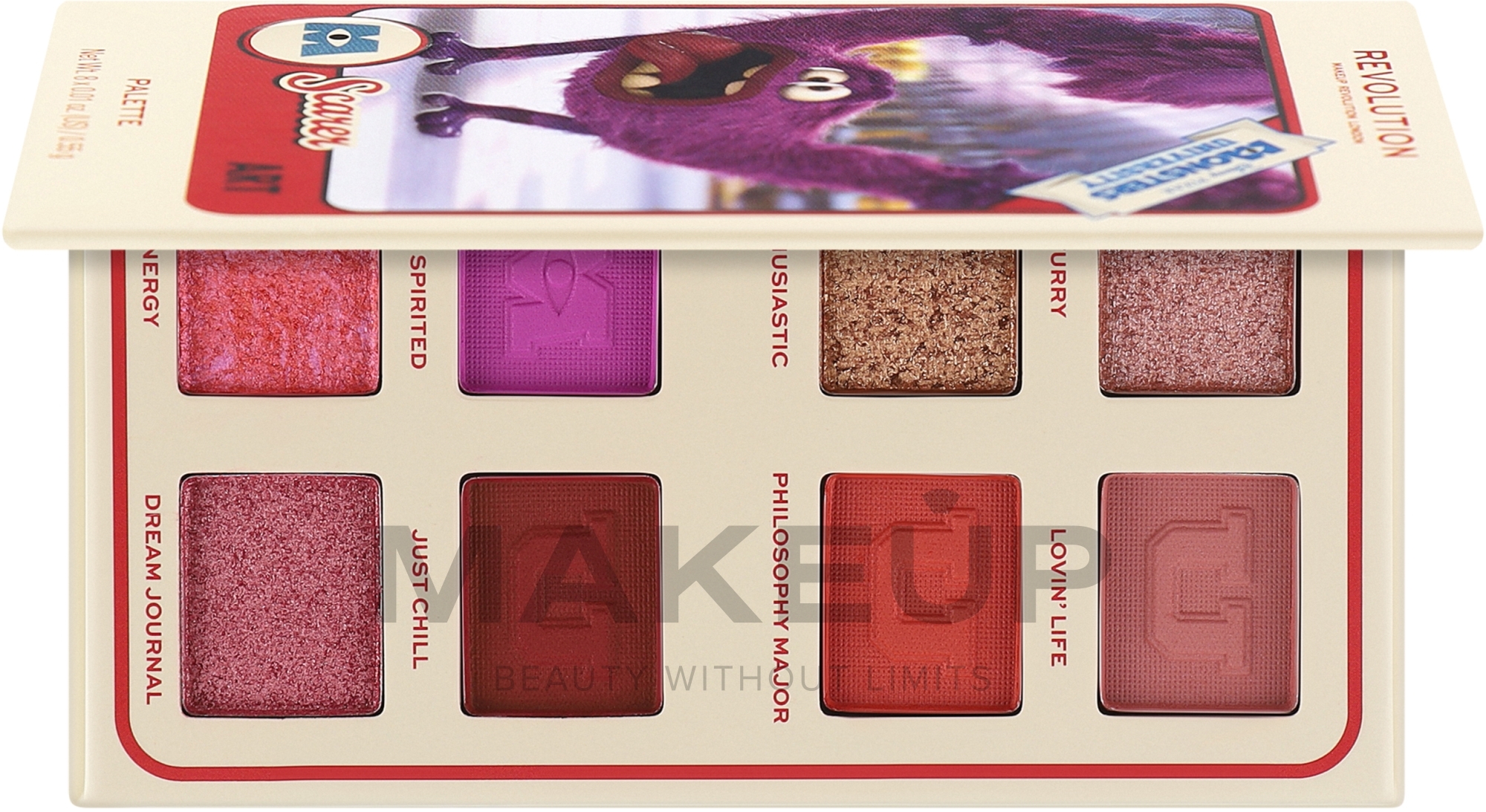 Paleta cieni do powiek - Makeup Revolution X Monsters University Card Palette Art Scare — Zdjęcie 4.4 g