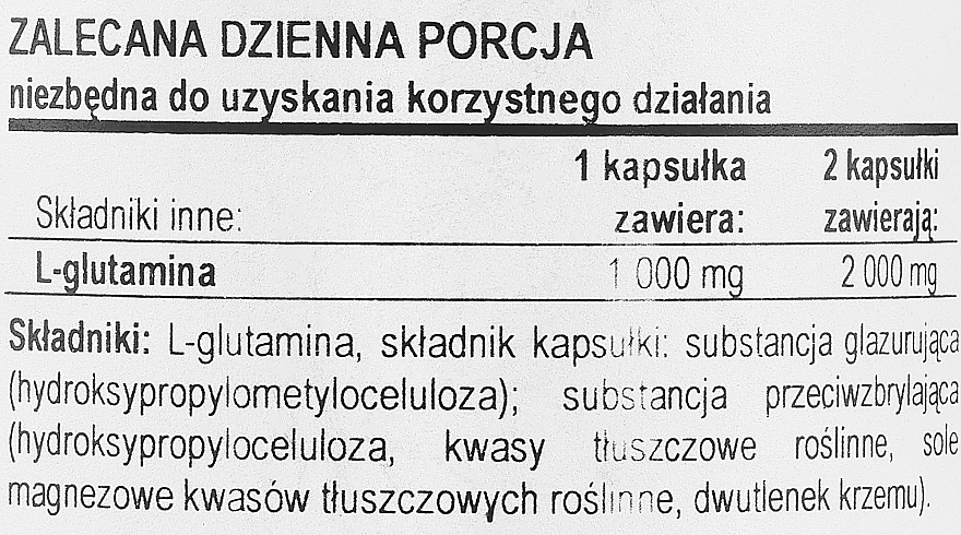 L-glutamina w kapsułkach - Now Foods Sports L-Glutamine — Zdjęcie N3