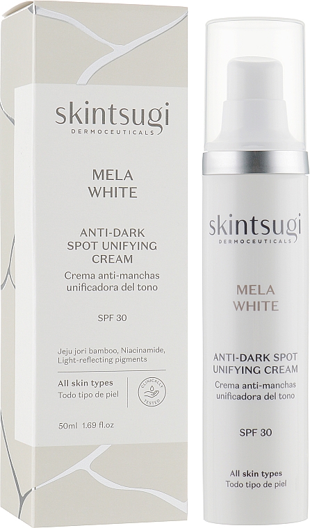 Krem do twarzy na plamy starcze - Skintsugi Mela White Anti-Dark Spot Unifying Cream SPF30