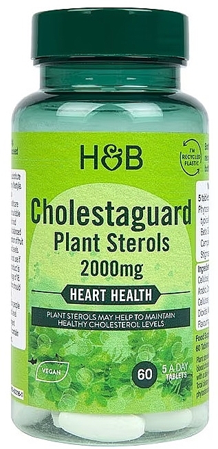 Suplement diety Zdrowy cholesterol, 2000 mg - Holland & Barrett Cholestaguard Plant Sterols 2000mg — Zdjęcie N1