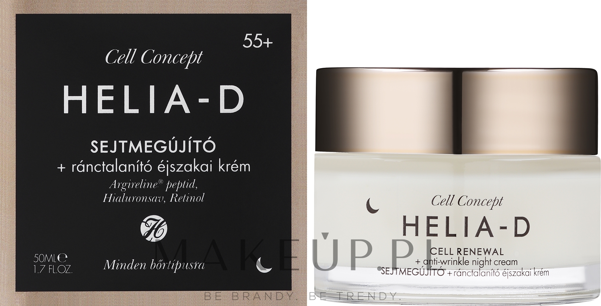 Przeciwzmarszczkowy krem do twarzy na noc, 55+ - Helia-D Cell Concept Cream — Zdjęcie 50 ml