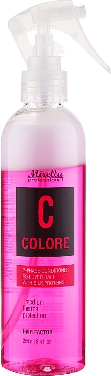 Dwufazowa odżywka do włosów farbowanych z termoochroną - Mirella Hair Care 2-phase Conditioner — Zdjęcie N2