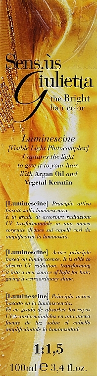 PRZECENA! Modulator do kremowych farb - Sensus Giulietta The Bright Hair Color Modulater * — Zdjęcie N2