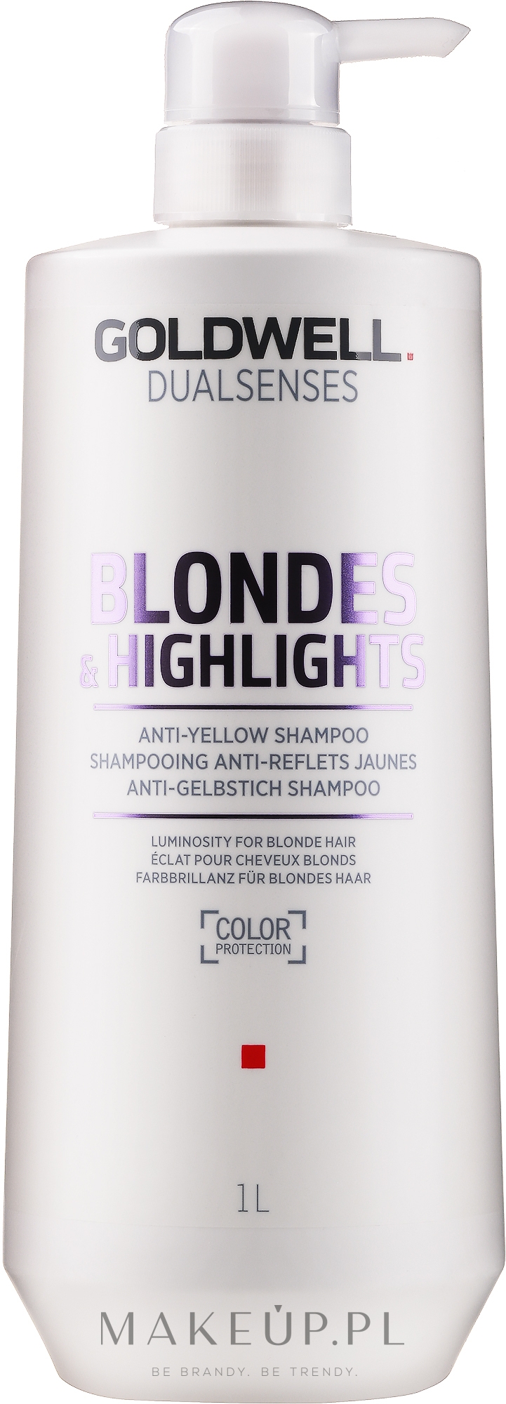 Szampon przeciw żółknięciu włosów blond i z refleksami - Goldwell Dualsenses Blondes & Highlights Anti-Yellow Shampoo — Zdjęcie 1000 ml