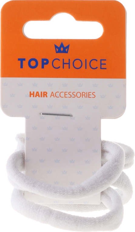 Gumki do włosów, 2579, białe - Top Choice — Zdjęcie N1