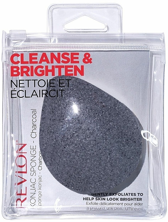 Gąbka do mycia - Revlon Cleanse & Brighten Konjac Sponge Charcoal — Zdjęcie N1
