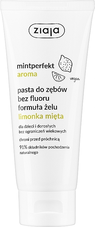 Żel do mycia i higieny zębów Limonka i mięta - Ziaja Mintperfect Aroma Green Lime & Mint Toothpaste — Zdjęcie N1