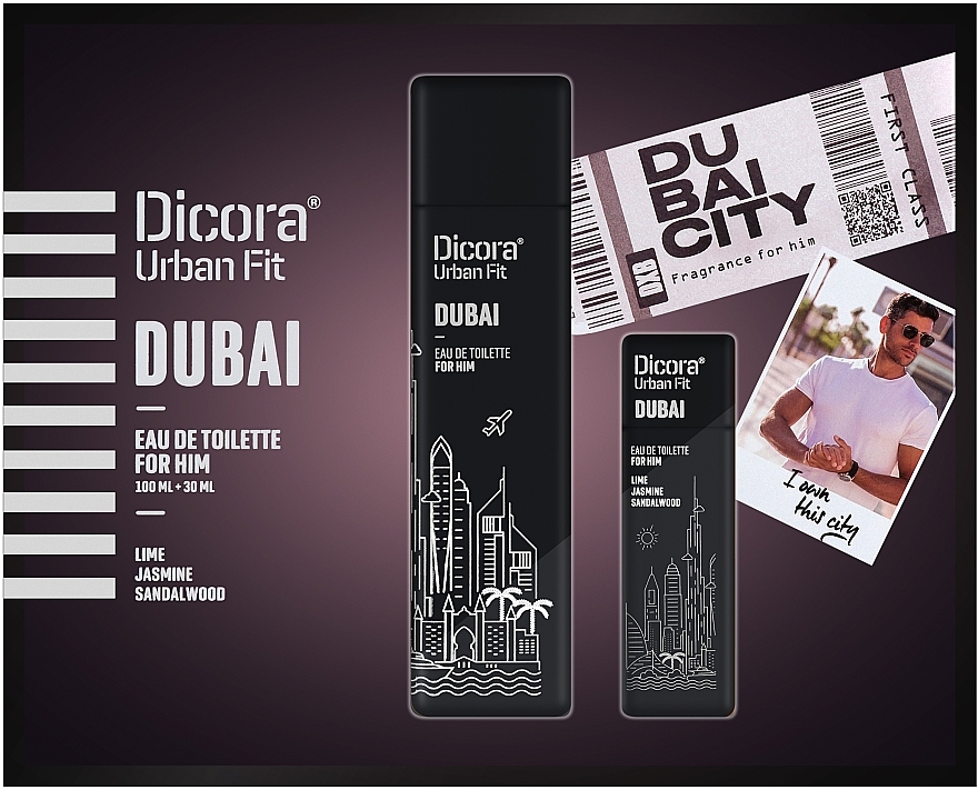 Dicora Urban Fit Dubai - Zestaw (edt 100 ml + edt 30 ml) — Zdjęcie N1