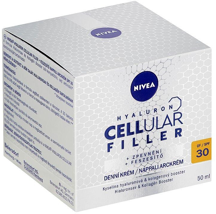 Przeciwzmarszczkowy krem na dzień SPF 30 - Nivea Hyaluron Cellular Filler Cream — Zdjęcie N2